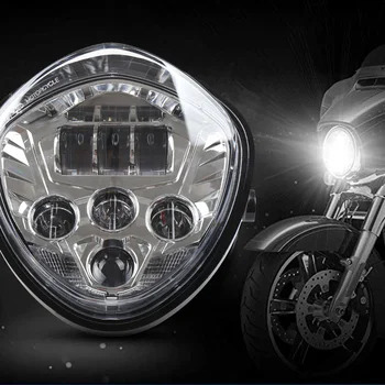 

12V Motorcycle Headlight Round LED Driving Lamp Universal Head Lamp