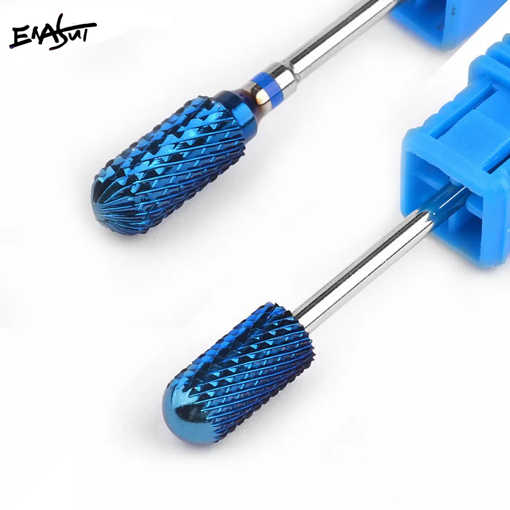 ENASUI 5Size Flat Head Tungsten Nail Drill Bit For Nail Manicure Pedicure Electric Nail Drill Accessories Nail Art Tools