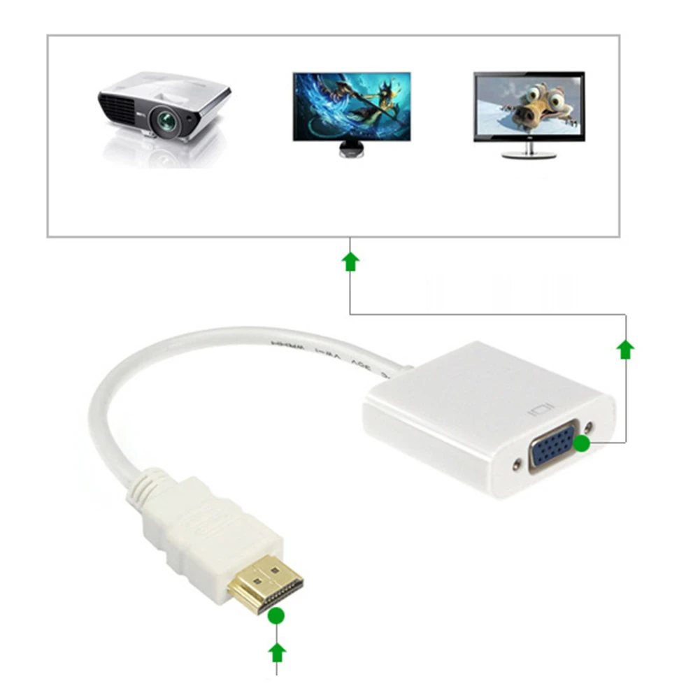 ANENG HDCP адаптер hdmi-vga цифровой аналоговый видео аудио кабель конвертера HDMI VGA разъем аудио линия для ПК ноутбука ТВ коробка