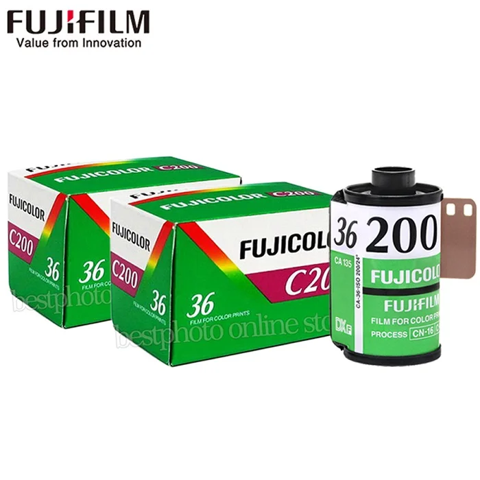 2 Rolls Fujifilm Fuji color C200 цветная 35 мм пленка 36 экспозиция для камеры формата 135 Lomo 135 Lomo camera год expiried films - Цвет: 2 Rolls