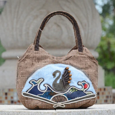 Fashion original String appliques small women traveller handbags!Nice bohemian prints lady Day Clutches Top New Canvas Carrier  Printing Leather Flap Handbags