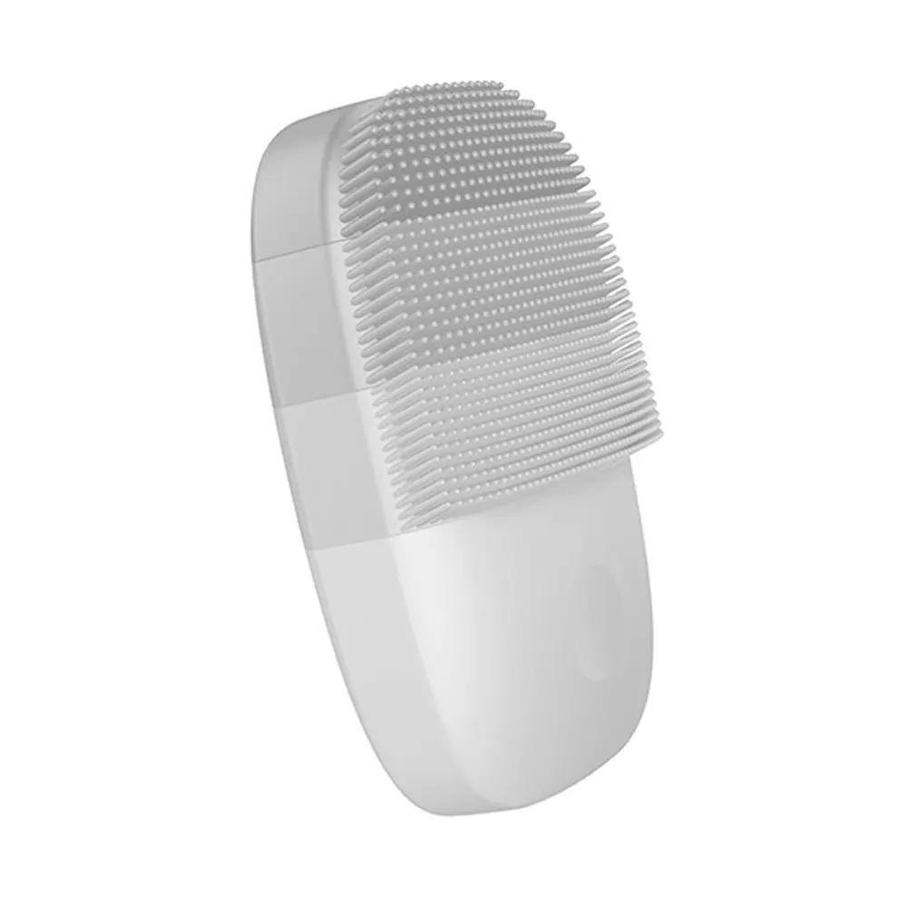 Звуковая электрическая Очищающая щетка для лица Mijia Smart водонепроницаемый силиконовый массажный моющий очиститель для ухода за лицом перезаряжаемый от USB - Цвет: gray