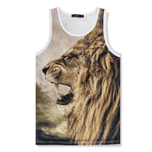 Импортные товары, перекрестная граница, поставщик электроэнергии, Лидер продаж, Лев, 3D, цифровая печать, голова льва, жилет, внешняя торговля, сетчатая Джерси