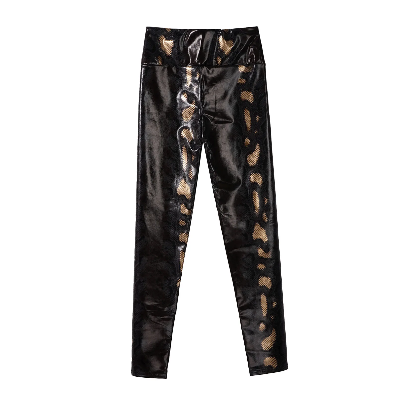 Women Latex PU Pants Fashion Trousers 