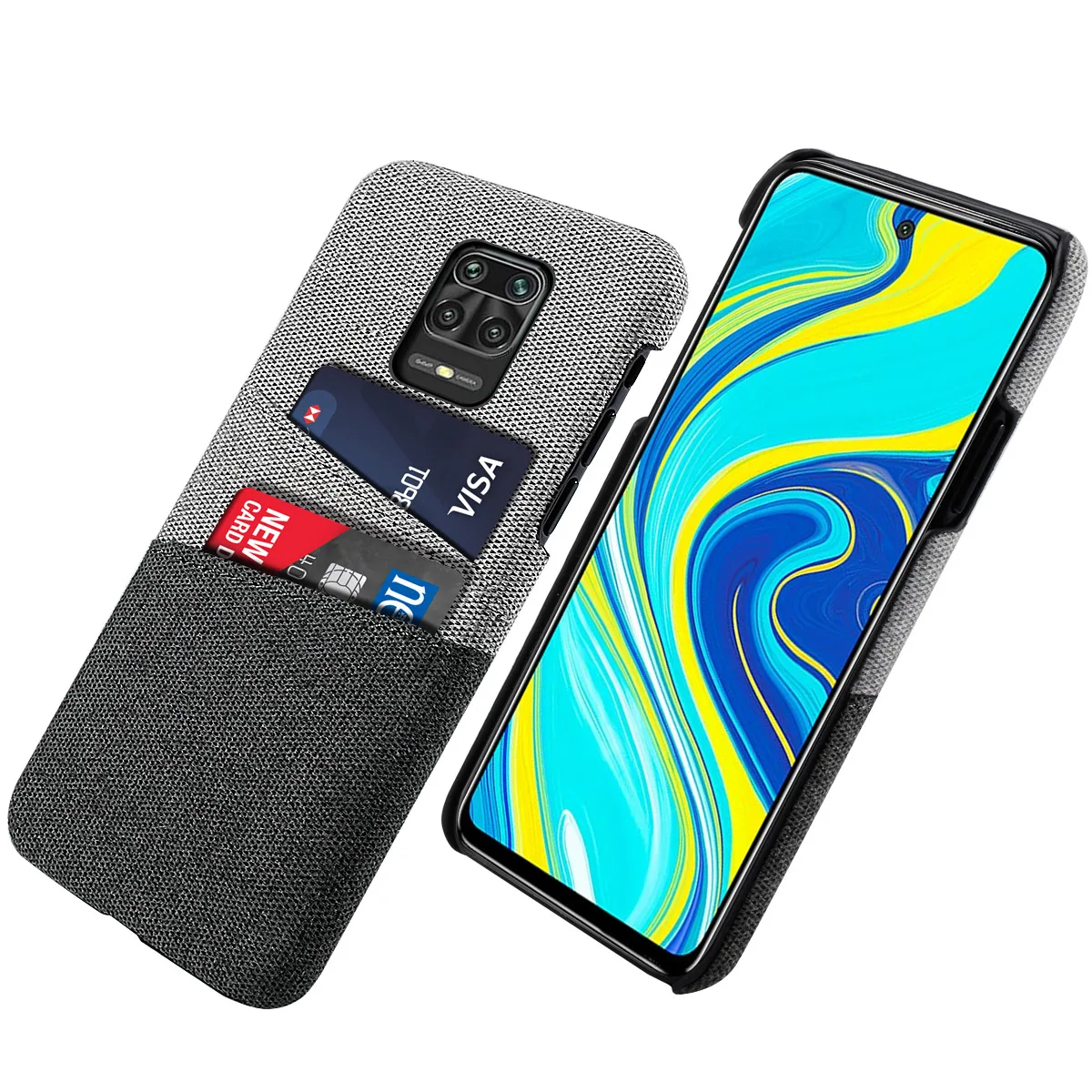 Чехол для Xiaomi Redmi Note 9S слоты карт ультра тонкий жесткий ПК защита от царапин