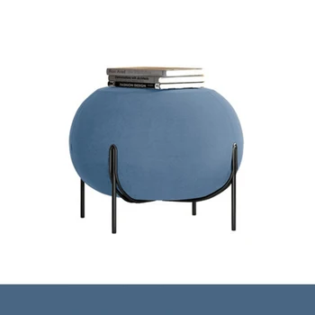 

Stools Ottomans Meble Furniture Nordic Fabric Low Stool Velvet Sofa Household Small Simple And Modern Shoe Changing Stool Pouf