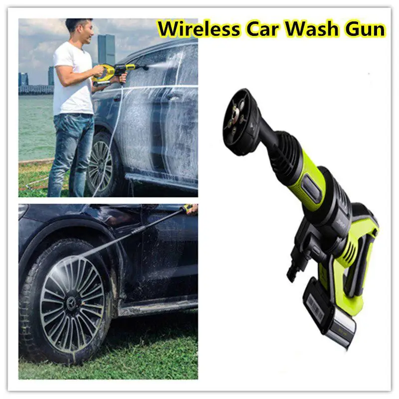  Portable High Pressure Handheld Wireless Car Washer Gun Electric Car Water Gun Foam Spray Sprinkler