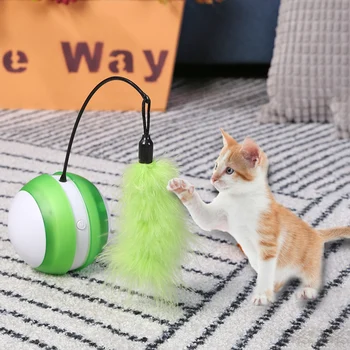 

Pet Cat Toy Excellent Craftsmanship Well Durability Electric Rolling Ball Interactive Teasing Kitten Pets Funny Partners