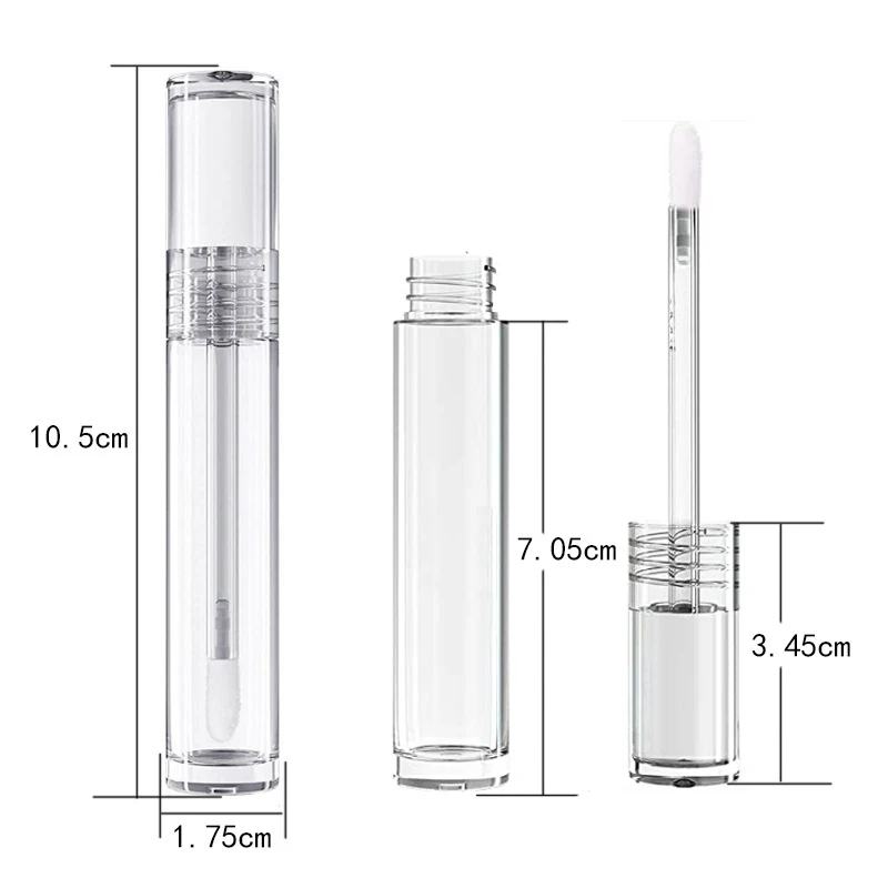 20-50pcs Refillable 5ml Empty Lip Gloss Tube Clear Lip Balm Bottle Eyelash Growth Liquid Cosmetic Containers Lipstick Container