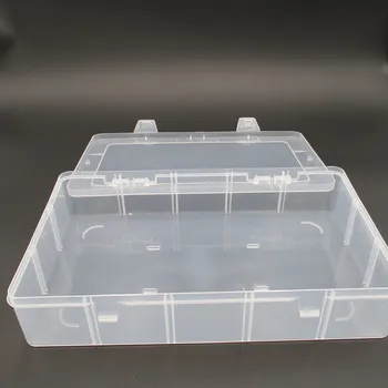 

Large 15 Lattice Transparent Empty Box Pp Plastic Covered Box Rectangular Non-Lattice Components Parts Box Storage Box