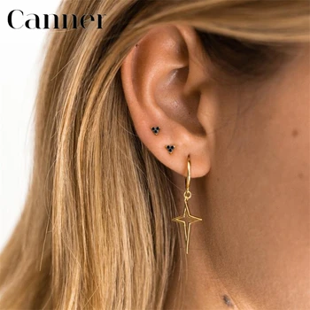

Simple Personality Mini Cute micro-inlaid Crystal Zircon Studs Earrings for Women Prevent allergy 925 Sterling Silver Earrings