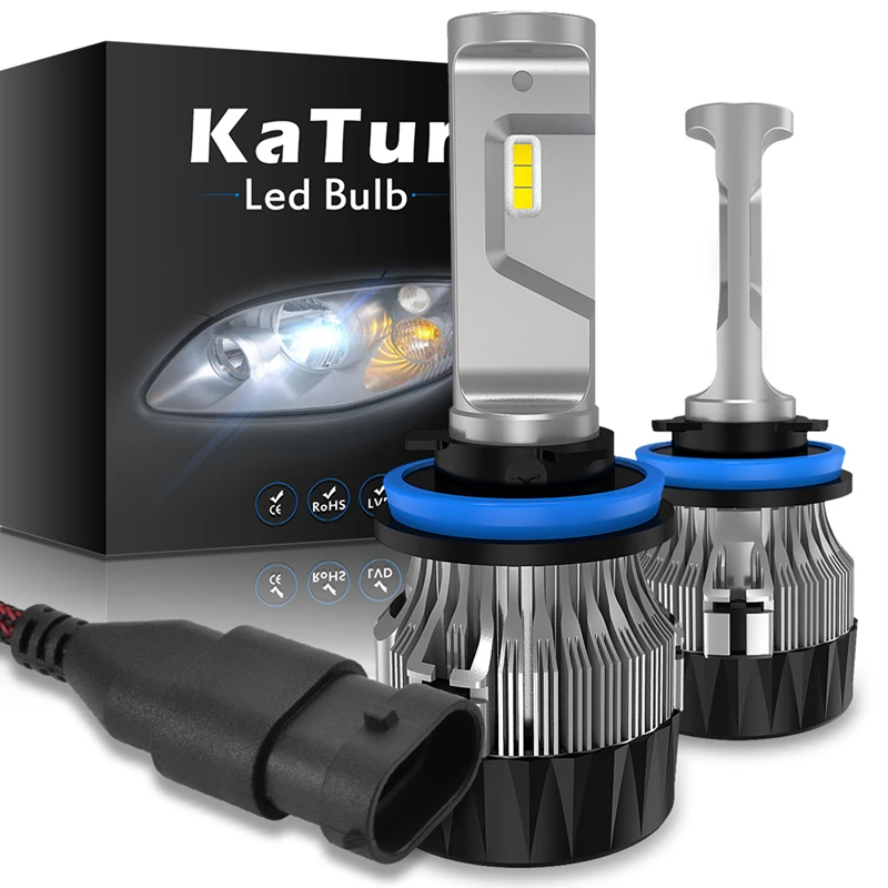Katur 16000Lm H8 H11 H16 светодиодный автомобилей головной светильник 6000K белый светильник Автомобильная Противо-Туманная H1 H3 H4 9005 9006 9012 HB3 HB4 H1R2 супер яркий светодиодный лампы