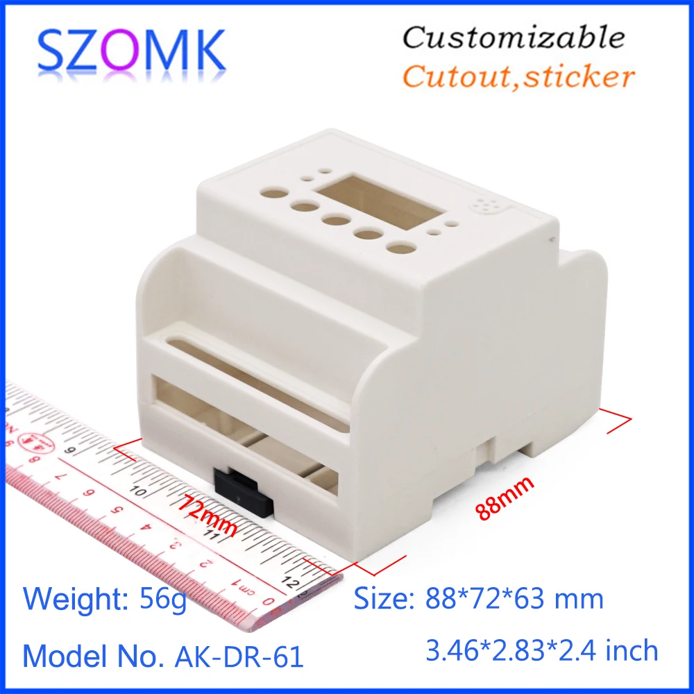1 шт. тип din-rail пластиковый корпус PCB устройство 88*72*63 мм