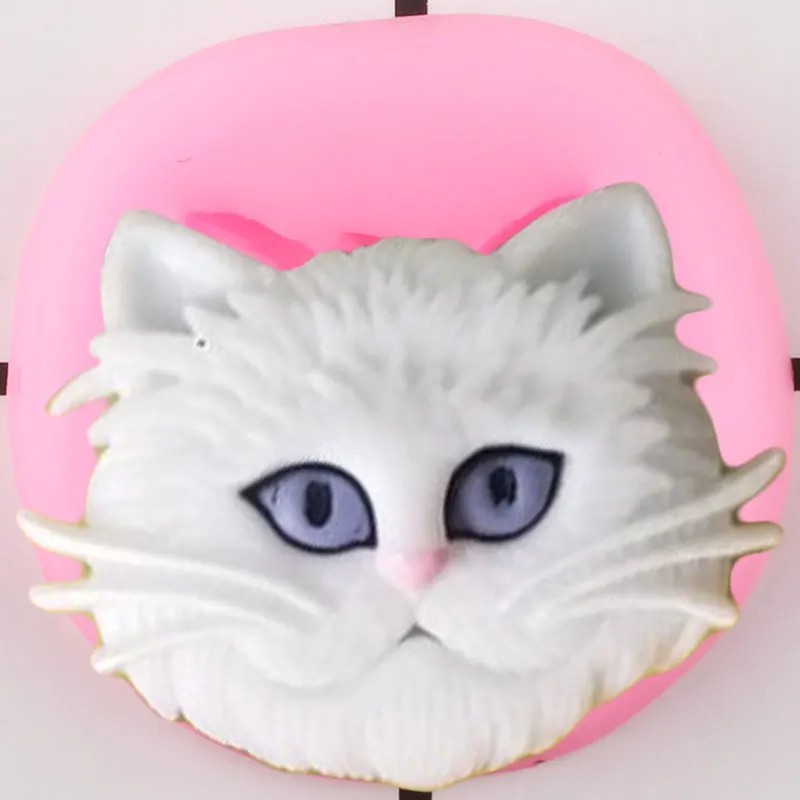 3D силиконовая форма для шоколада с кошачьей головой помадки DIY Инструменты