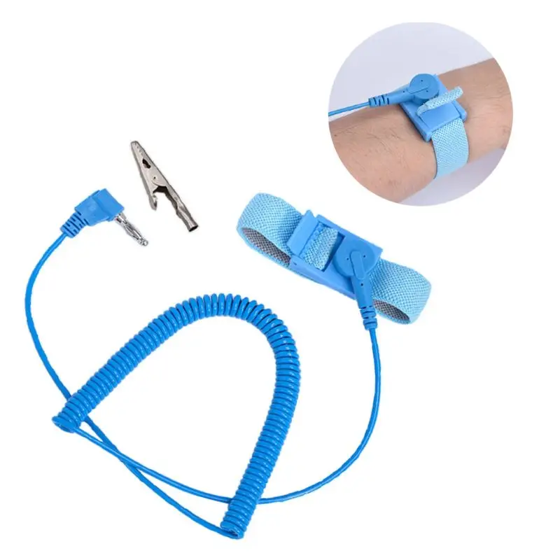

Anti Static ESD Wrist Strap Elastic Band with Clip Electronics Repair Work Tools