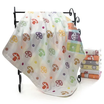 

100% Cotton Cartoon Print Towel Blanket Soft Bath Wrap Blankets for Child Kids Adults Portable Spring Summer Sheet Sofa Cover