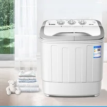

5Kg Semi Automatic Double Barrel UV Clothes Washing Machine Double Cone Poles Household Pulsator Portable 220V Timing Drying