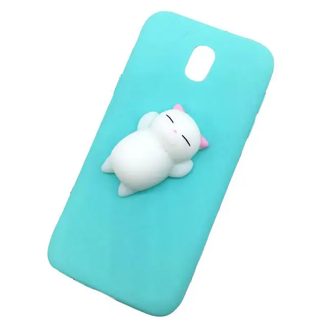 Squishy cat mint Чехол для samsung J5 чехол милый 3D мультяшный Минни Кот Ститч силиконовый чехол для samsung Galaxy J3, J5, J7 года Pro EU чехол - Цвет: Squishy cat mint