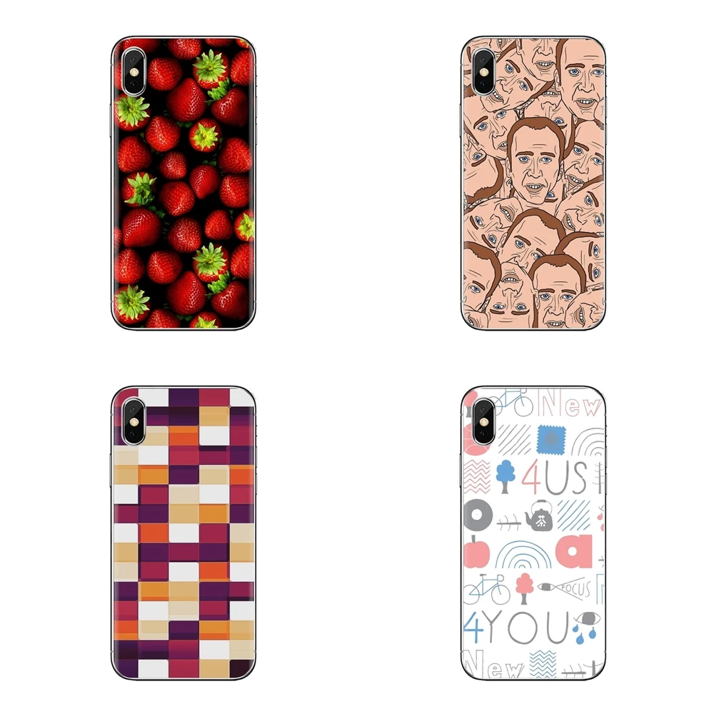 Transparent Soft Shell Covers Textures Collection For iPod Touch Apple iPhone 4 4S 5 5S SE 5C 6 6S 7 8 X XR XS Plus MAX |