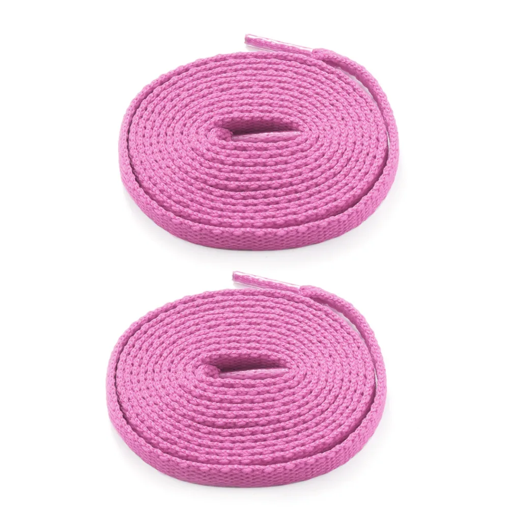 Light Pink 1 пара, модные плоские шнурки, эластичные шнурки для обуви, длинные тонкие для детей и взрослых, Тканевая обувь, шнурки, разноцветные, Новое поступление - Цвет: Light Pink