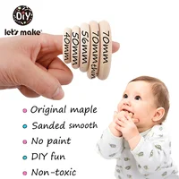 Let‘s Make 10pcs Maple Wood Ring 70/55/50/40mm Smooth Surface Natural Wooden Rodent Baby Teething Rings DIY Making Baby Bracelet 1