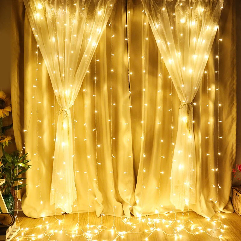 

Festoon Led Christmas Lights Fairy Lights Garland Curtain String Light Decorations for Home Outdoor Garden Tree Wedding Party
