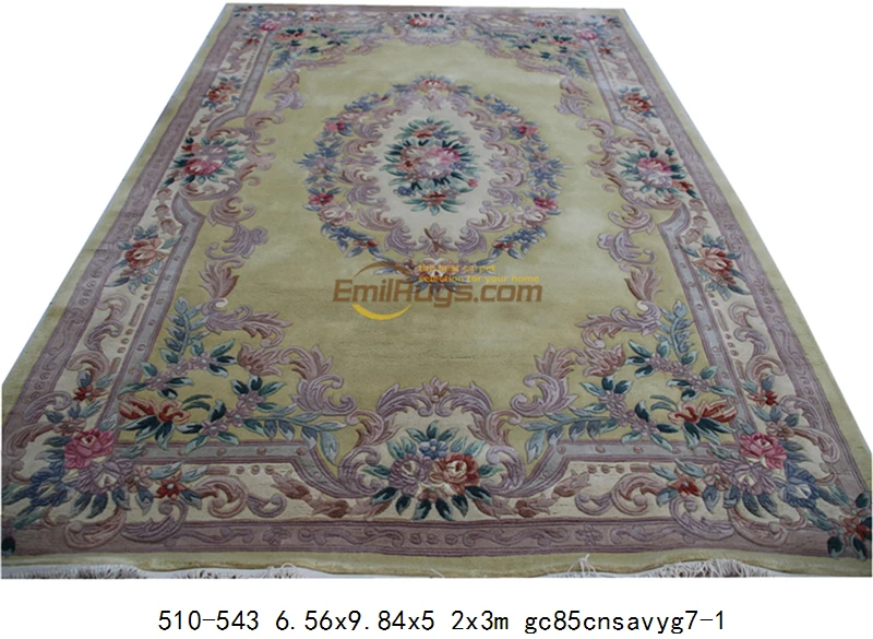 510-543 6.56x9.84 Savonnerie Европейский ковер большой комнаты толстые и плюшевые ручной работы Neo классический дизайн ручной работы роскошные Потрясающие - Цвет: 510-543 6.56x9.84