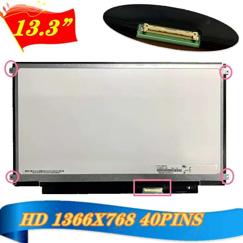 Computer Portatile 13.3 "Schermo Led Lcd Hd Sottile Lp133Wh2 Tla3 A4 N133Bge-Lb1 Ltn133At18 Vv.2 V.3 B133Xw03 V.2 V.3 Lt133Ee09300