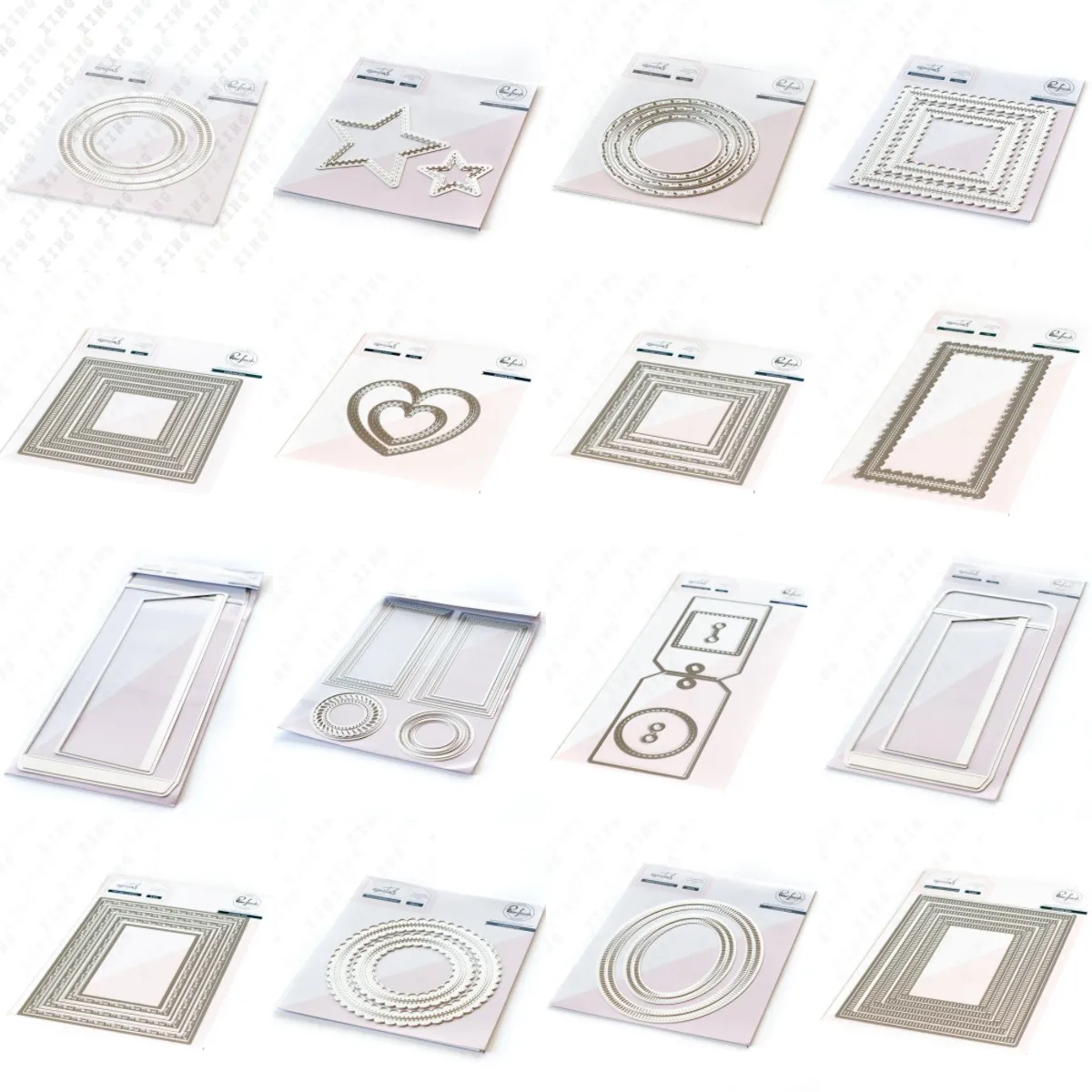 

New Mold Stitched Square Rectangle Heart Circle Stars Oval folk Edge Slimline Essentials Metal Cutting Dies Diy Gift Decoration
