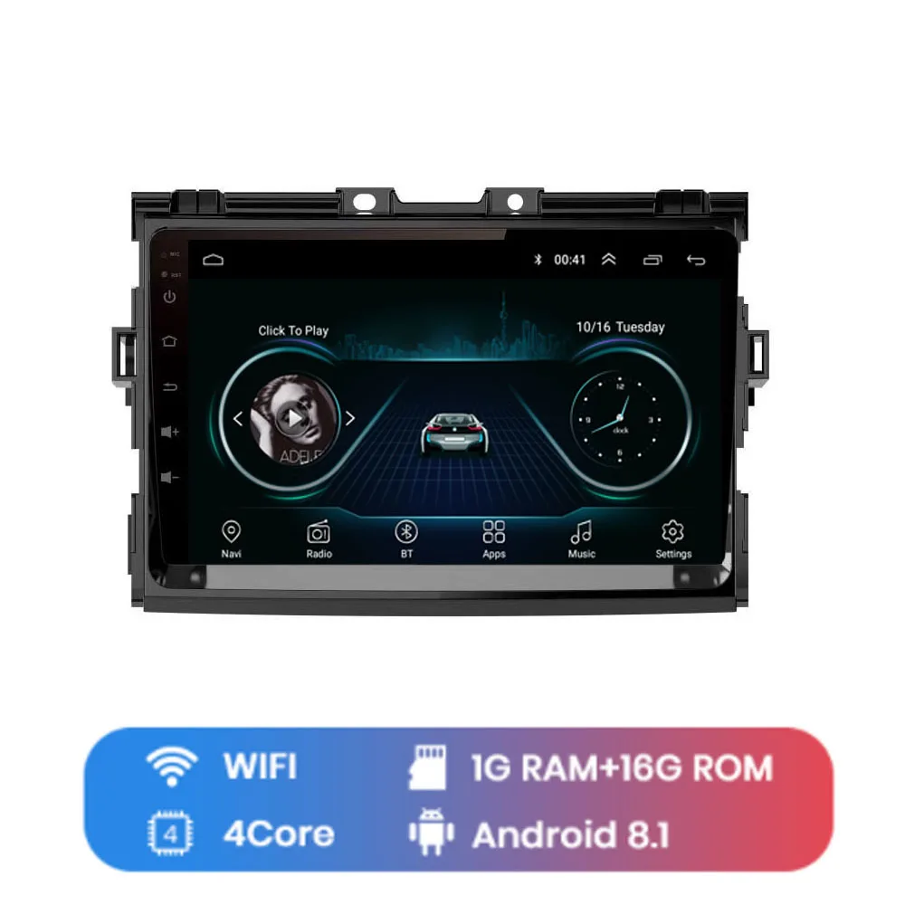 9 ”4G LTE Android 8,1 подходит для TOYOTA PREVIA, Estima, Tarago, Canarado 2006-2009 мультимедийный стерео автомобильный dvd-плеер навигация gps радио - Цвет: WIFI (1G 16G)