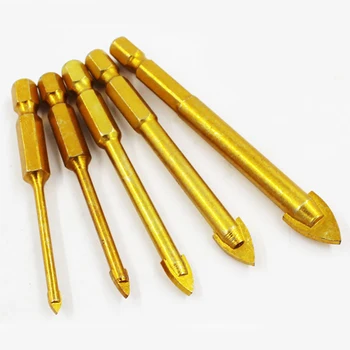 

Drill Bits Set Alloy Durable Sharpened Triangle Hex Shank Drill Bits Set For Ceramic Tile Concrete Glass Openings Tool