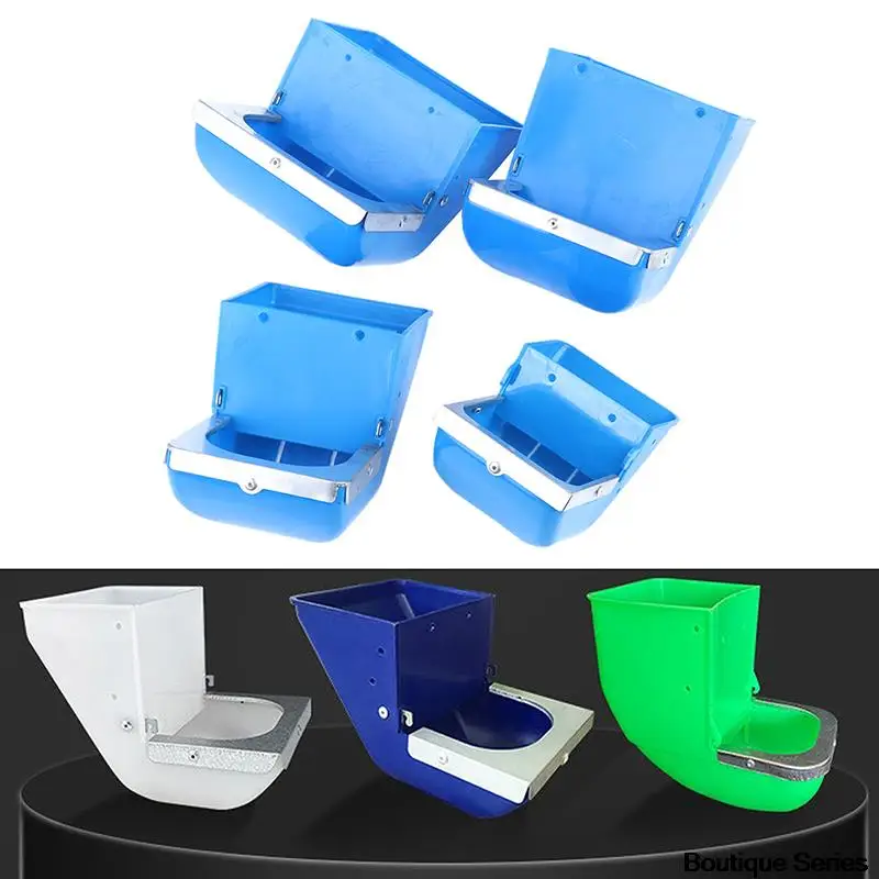 

1PC Rabbit Feeding Box Hopper Rabbit Cage Plastic Small Animal Feeder Metal Side Feeding Box Rabbit Cage Wire Feeding Tool