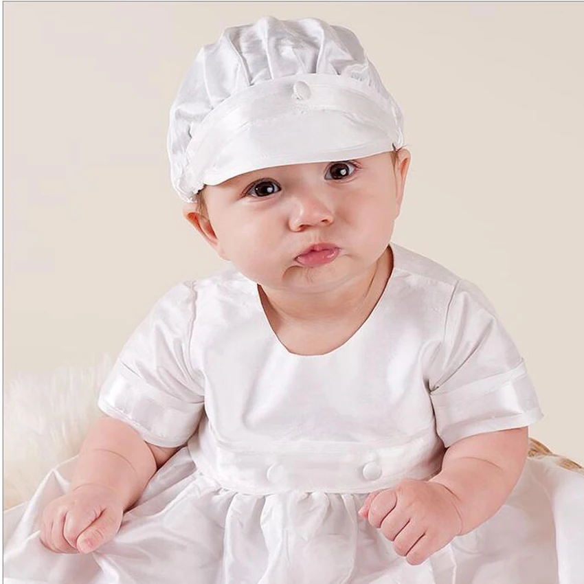 Одежда для новорожденных мальчиков белые платья на крестины торжественный костюм для крещения для маленьких мальчиков 0-12 месяцев, удлиненная свадебная одежда