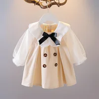 Spring newborn baby girl clothes loose dress coats for baby girls clothing 1 year babies birthday princess party dresses dress