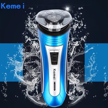 

Kemei Mens Electric Shavers Face Beard Trimmer Hair Shaving Machine Male Wireless Triple Blade Men's Razor