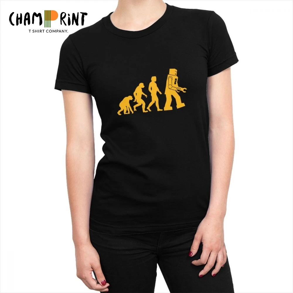 

Robot Evolution Tees Top Sheldon Cooper The Big Bang Theory T Shirts for Women Fashion T-shirts Hipster Clothes Female Printed