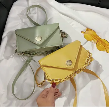 

Mini Solid Color Flap Female PU Leather Women's Crossbody Bags for Women 2020 Summer Shoulder Handbags Female Street Flap Bag