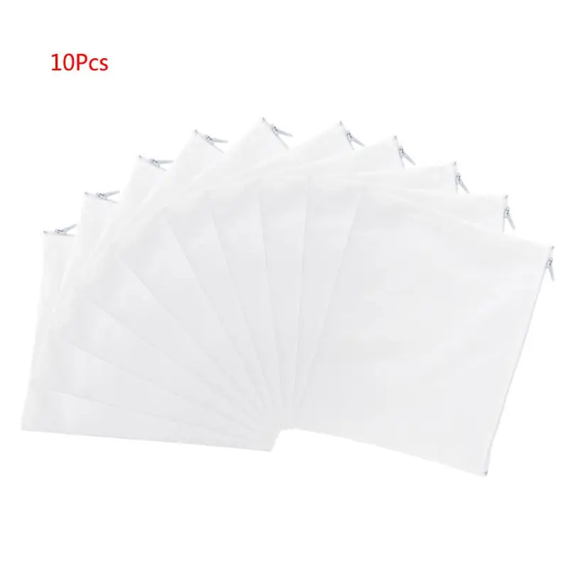 

10 Pcs Heat Transfer Printing DIY Soft Blank Canvas Cosmetic Bags Make Up Toiletry Zipper Bag