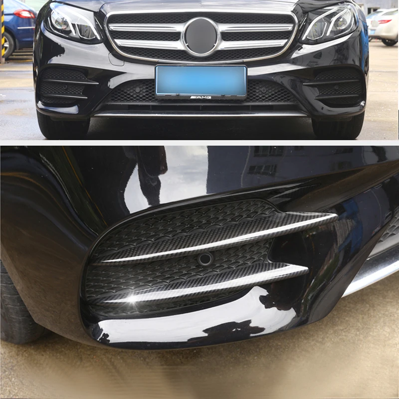 4pcs Car-styling Carbon Texture Front Fog Light Grille Cover Trims For  Mercedes Benz E-class W213 S213 C238 A238 2018 2019 2020 Interior  Mouldings AliExpress