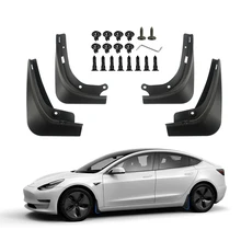 

KCOOSO Mud Flaps For Tesla ABS Front & Back Fender 4pcs/Set L Shape Mudguards Model 3/Y Car Accessories