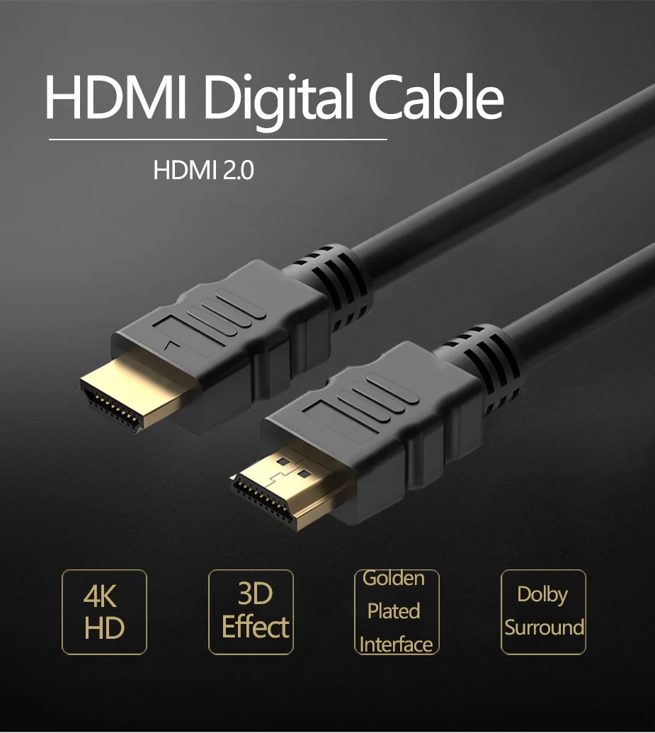 HDMI кабель 4K 2,0 кабель для Apple tv PS4 Разветвитель переключатель коробка HDMI к HDMI кабель 60 Гц Видео Аудио кабель Кабель HDMI 4K
