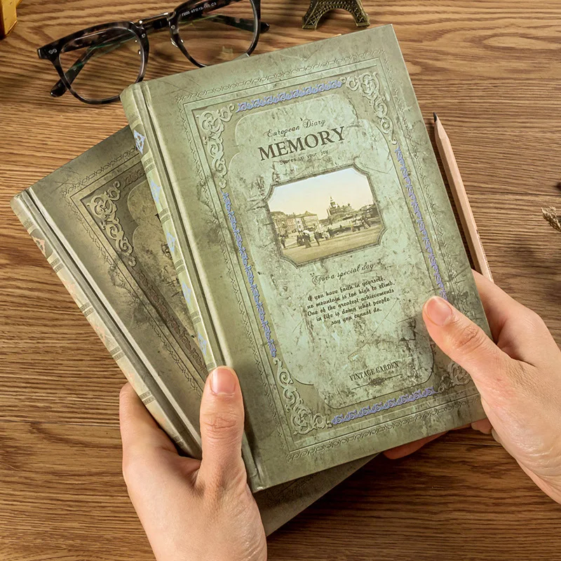 

Retro Notebook Journals for Travelers Creative Planner Vintage Pattern School Supplies Student