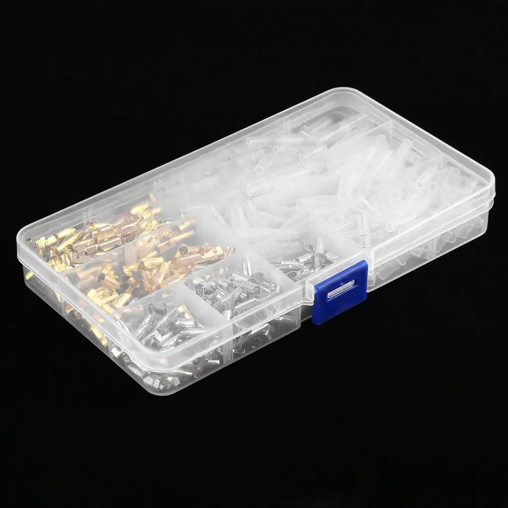 

100 pcs Dia 3.9mm Brass Bullet Connectors Plug Crimp Terminal Switch Cable Wire Connection Terminal Male &Female with Cover Case
