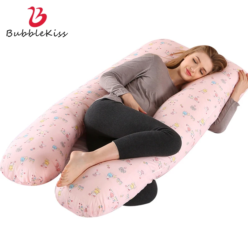 

Bubble Kiss U-Shape Maternity Pillows Large Pregnant Side Sleepers Cushion For Bed Sleep Support Pillow Cotton Cartoon Pillow