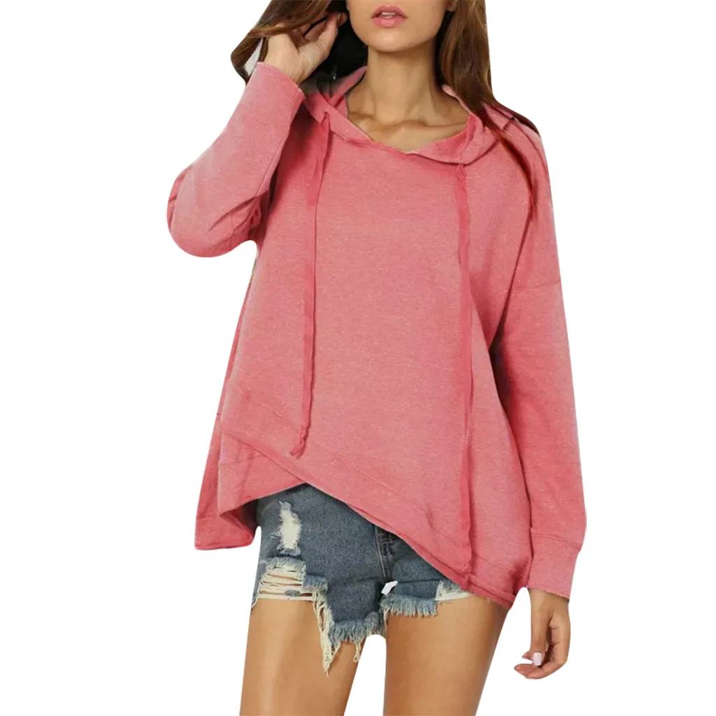 2019 новый социальный Harajuku толстовки на шнуровке с длинным рукавом Повседневное