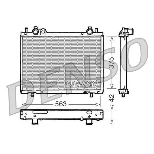 Радиатор системы охлаждения Fiat Brava/Bravo/Marea 1.9JTD/TD 96