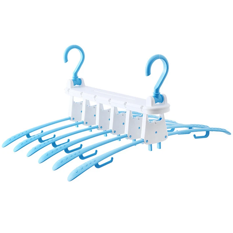 

6 in 1 Double Hooks Hangers Space Saving Rotatable Adjustable Foldable Clothes Hangers P7Ding