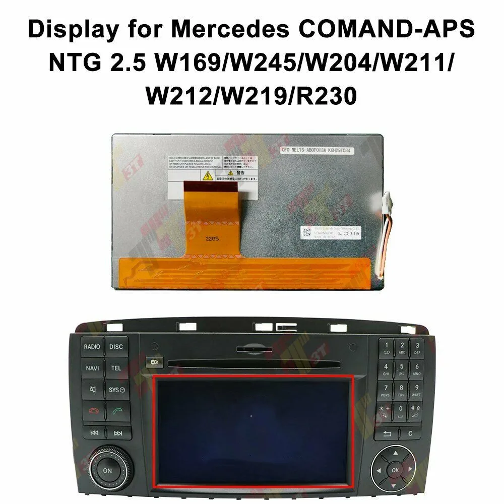 Navigation Radio Display For Mercedes Benz NTG2.5 COMANDAPS NTG 2.5