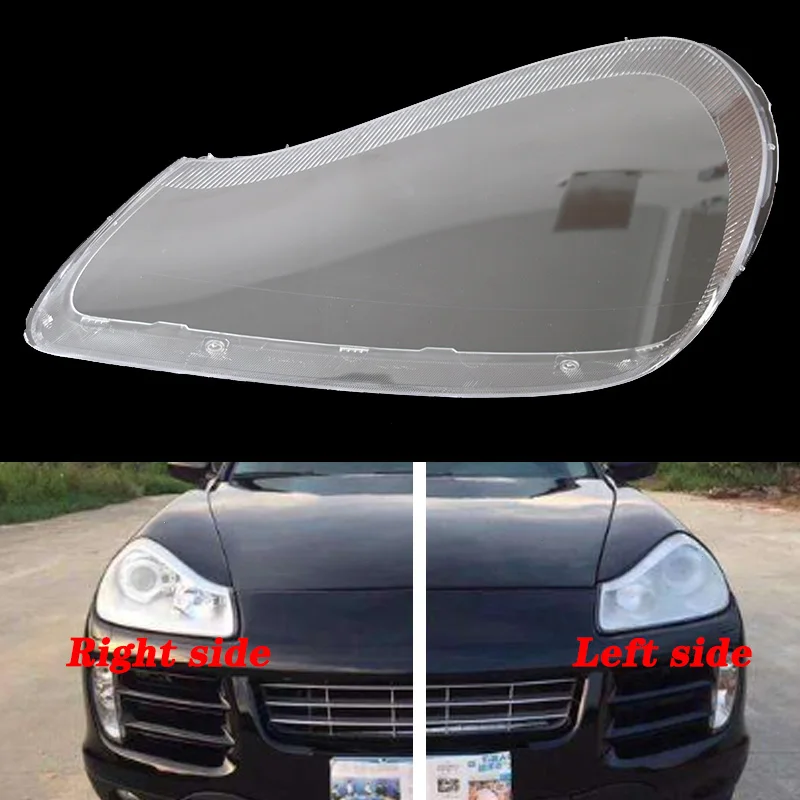 Передние фары для Porsche Cayenne 2007 2010 прозрачные абажуры корпус лампы маски крышка фар