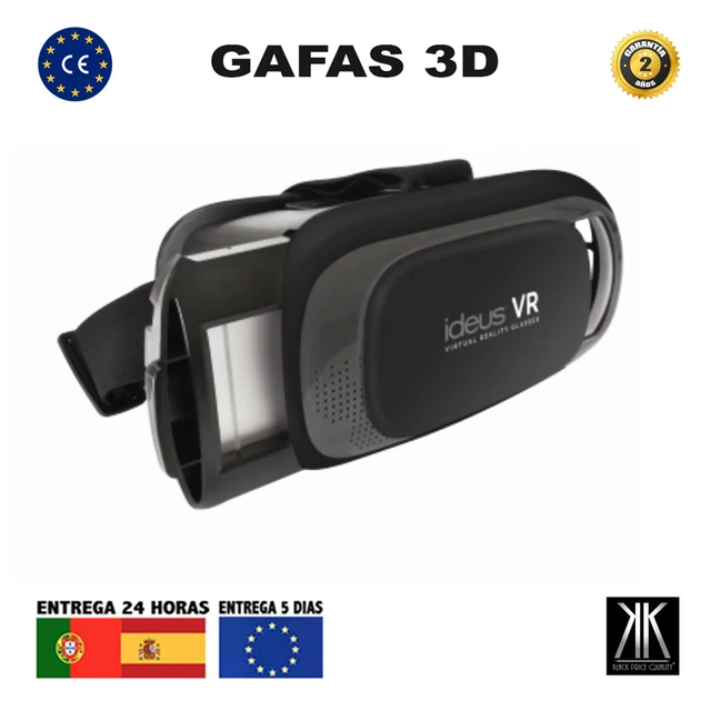 Gafas 3D Realidad Virtual Ideus caja estéreo bluetooth vision panoramica lentes blu ray compatible todos los modelos 4